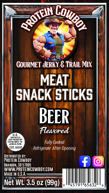 Beer Flavored Meat Snack Sticks