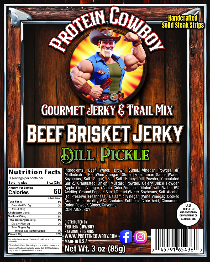 Pickle Power Brisket Beef Jerky