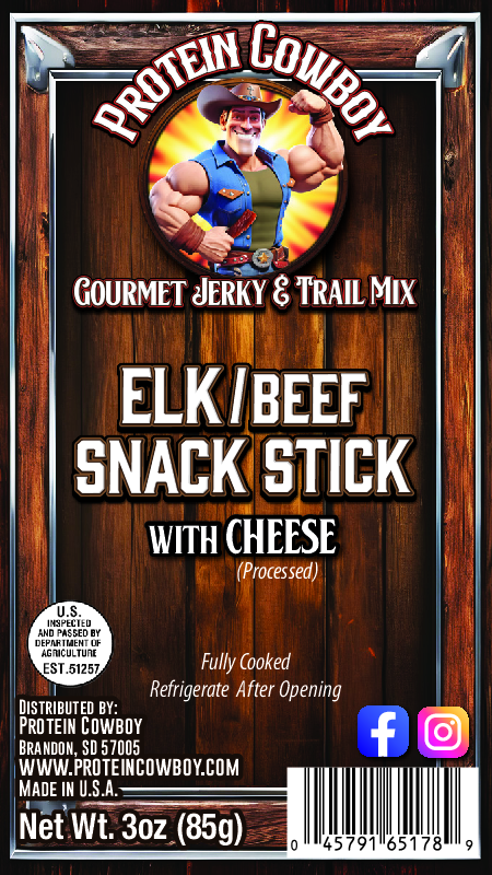 Elk & Cheese Meat Snack Sticks