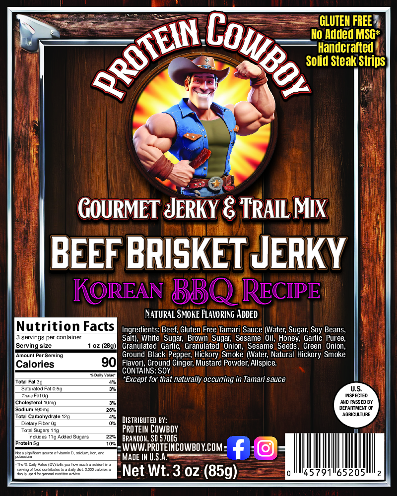 Korean BBQ Brisket Beef Jerky