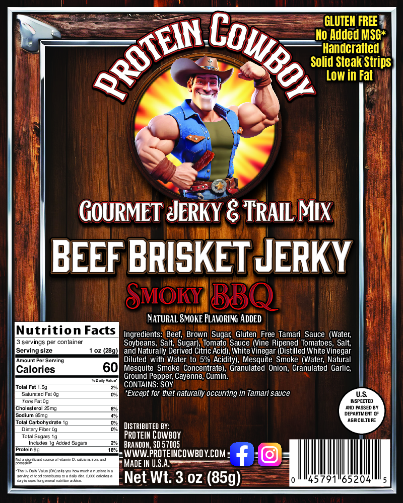 Smokey BBQ Brisket Beef Jerky