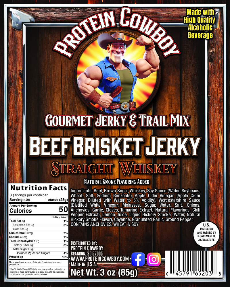 Straight Whiskey Brisket Beef Jerky