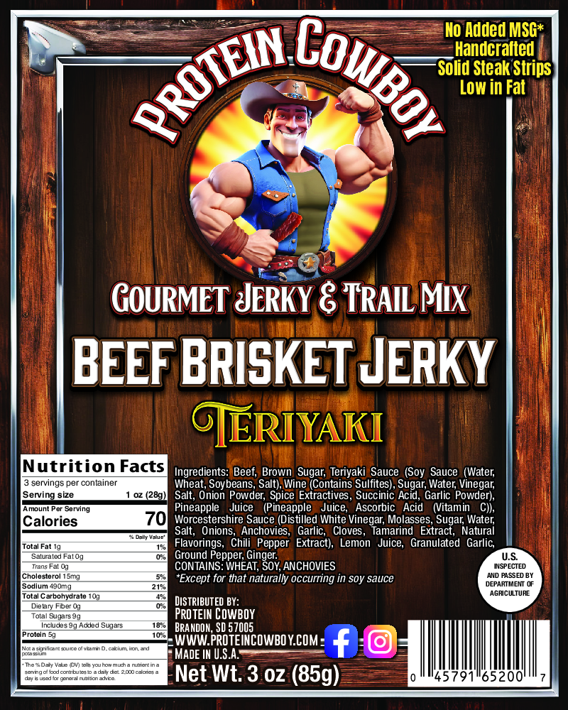 Teriyaki Brisket Beef Jerky